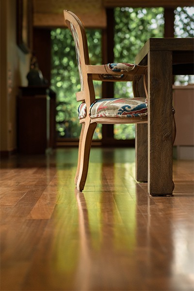 An Interior Designer's Residence with Iroko and Teak Flooring