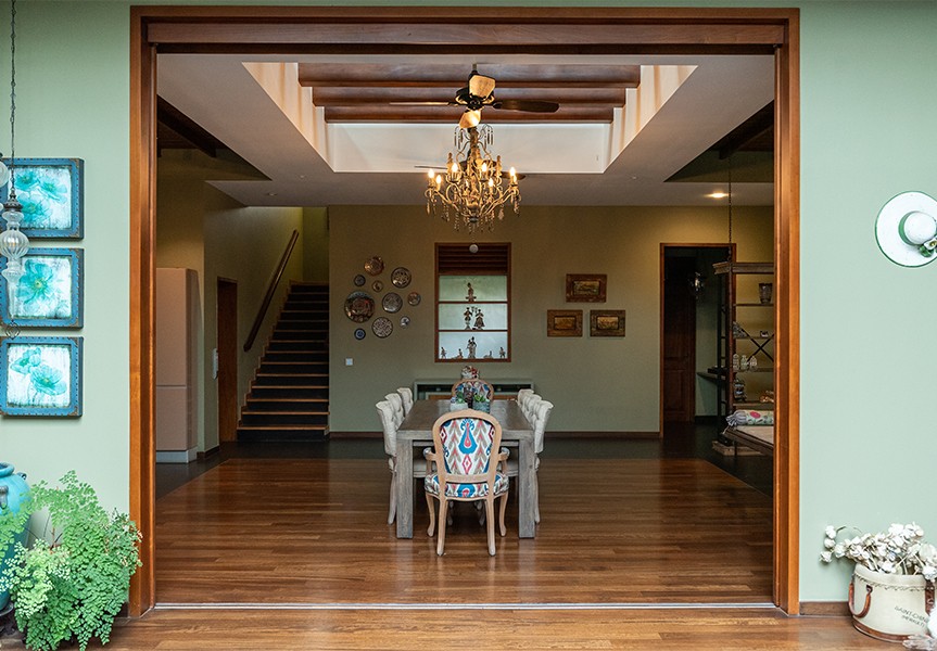 An Interior Designer's Residence with Iroko and Teak Flooring
